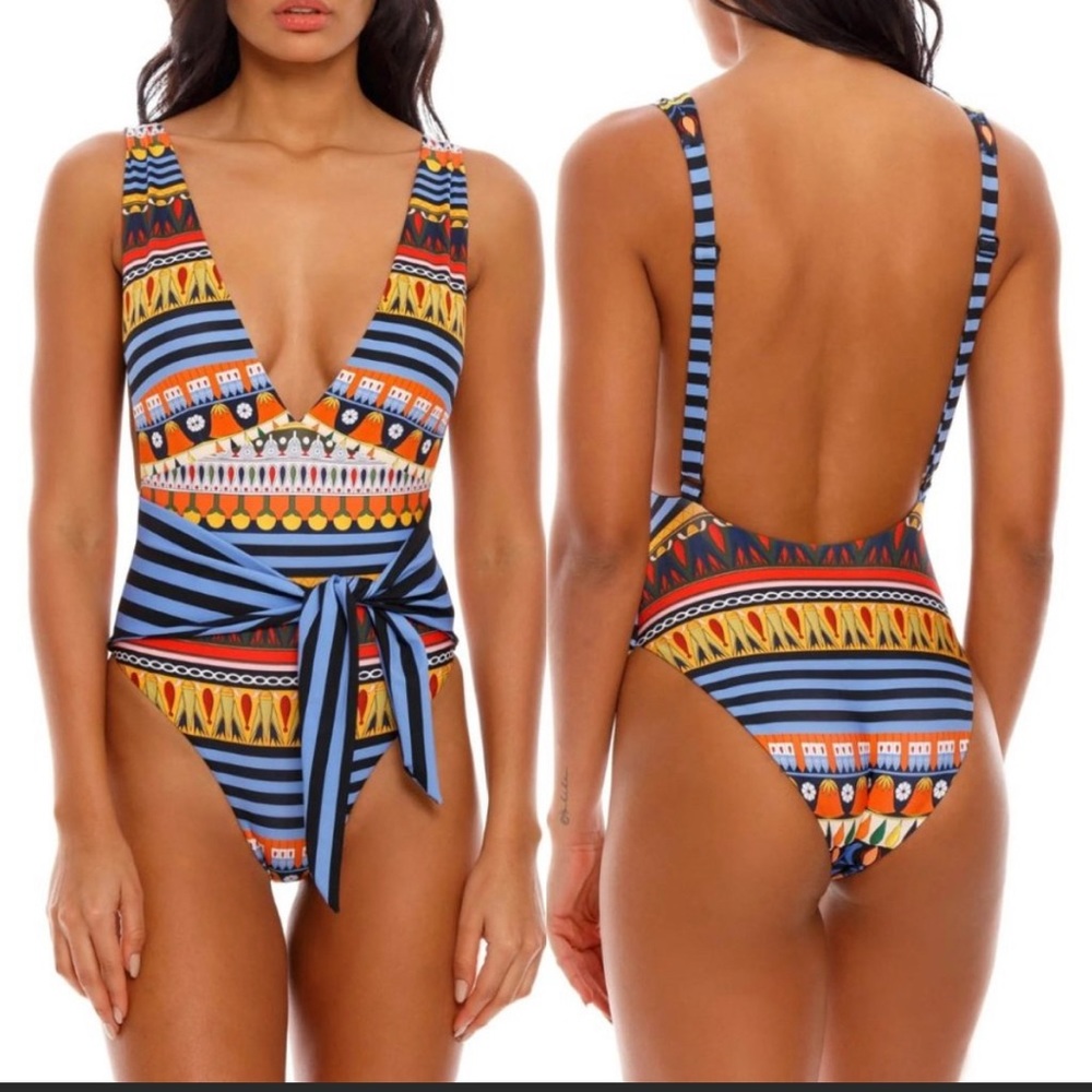 NWT Agua Bendita Florentina Printed One Piece